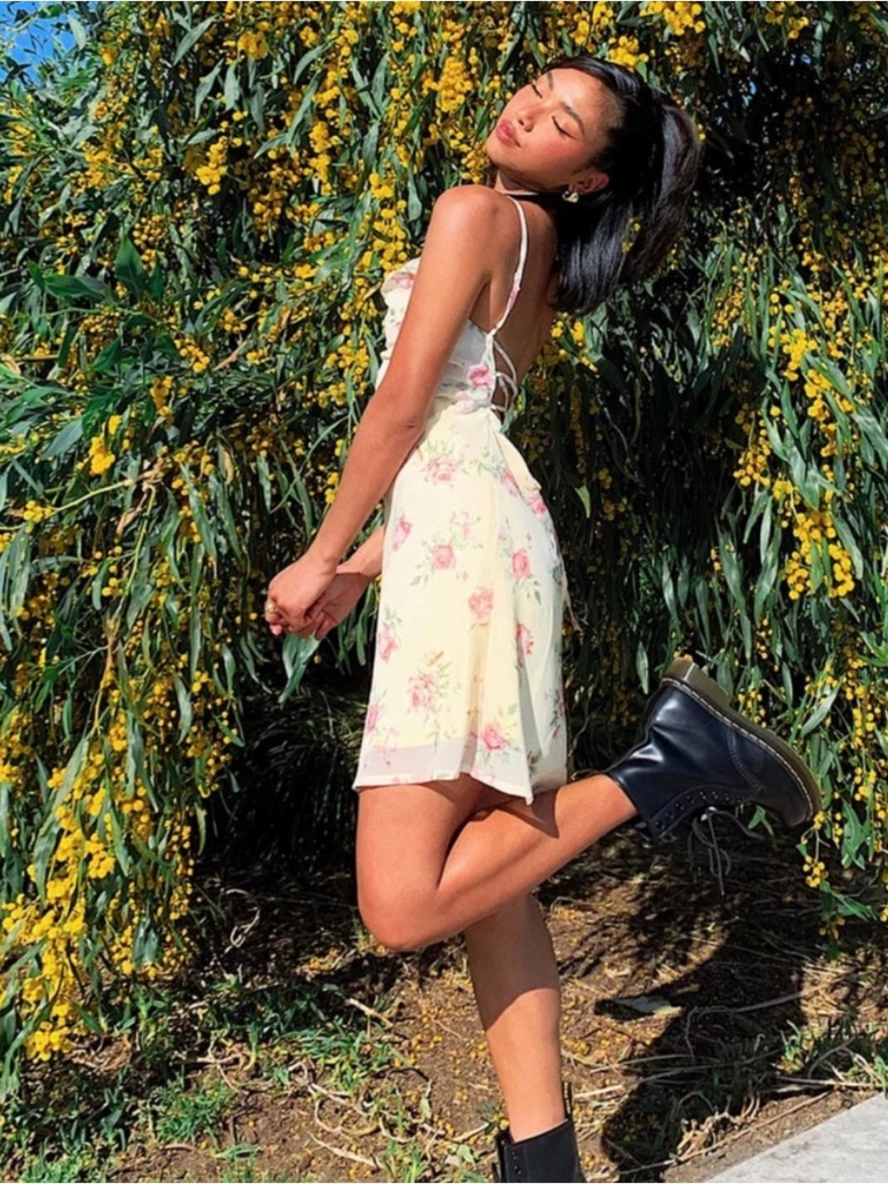 Princess Polly watson rose floral cowl neck mini dress - Picture 3 of 8
